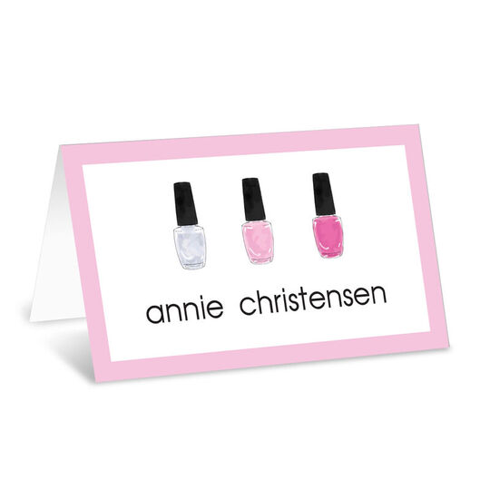 Nail Polish Folded Enclosure Cards